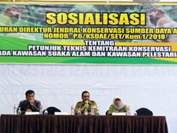 Sosialisasi Peraturan Dirjen KSDAE Nomor P.6 Tahun 2018 Tentang Juknis Kemitraan Konservasi Pada KSA & KPA